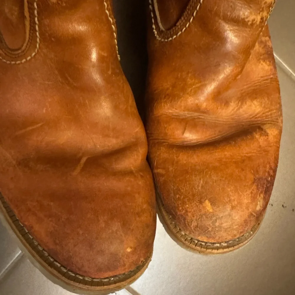 DEX VINTAGE Work Western Boot Brown Leather Outdoor Men’s Size 10.5 Vibram Soles